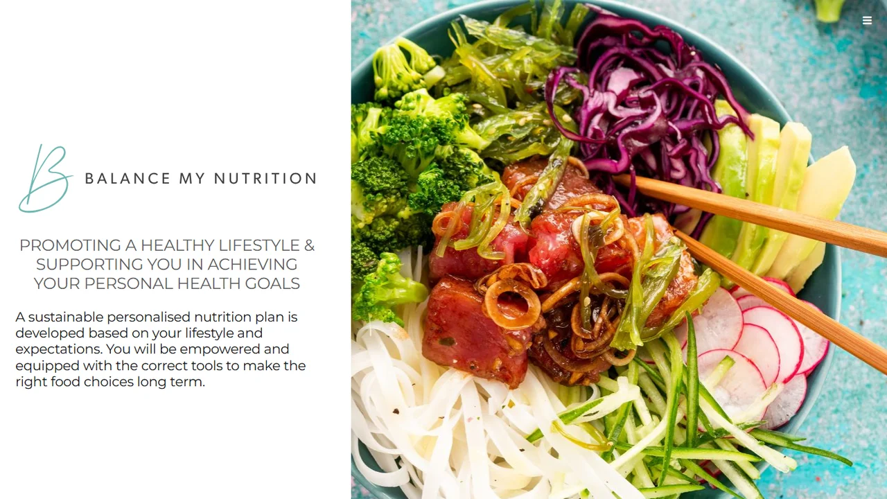 Balance My Nutrition homepage