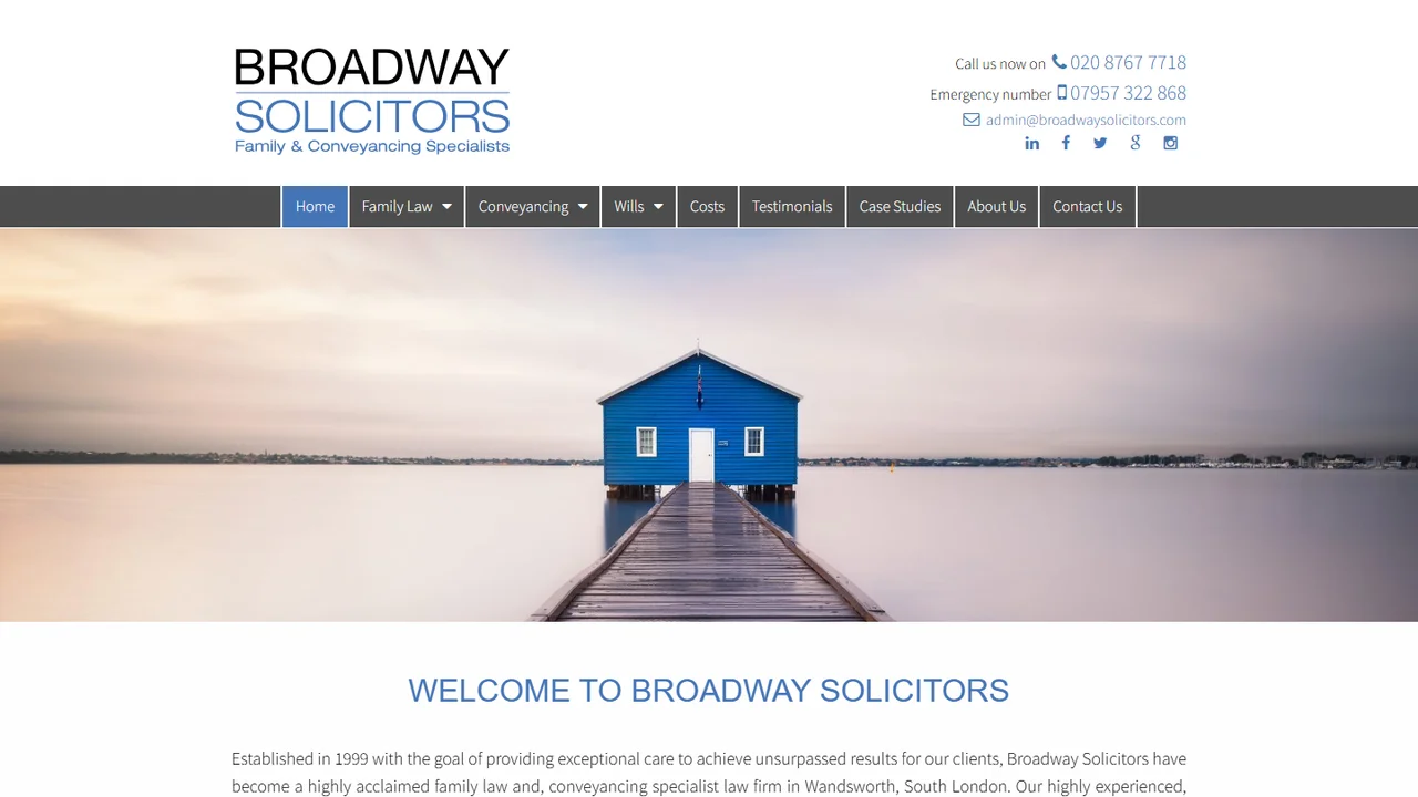 Broadway Solicitors homepage