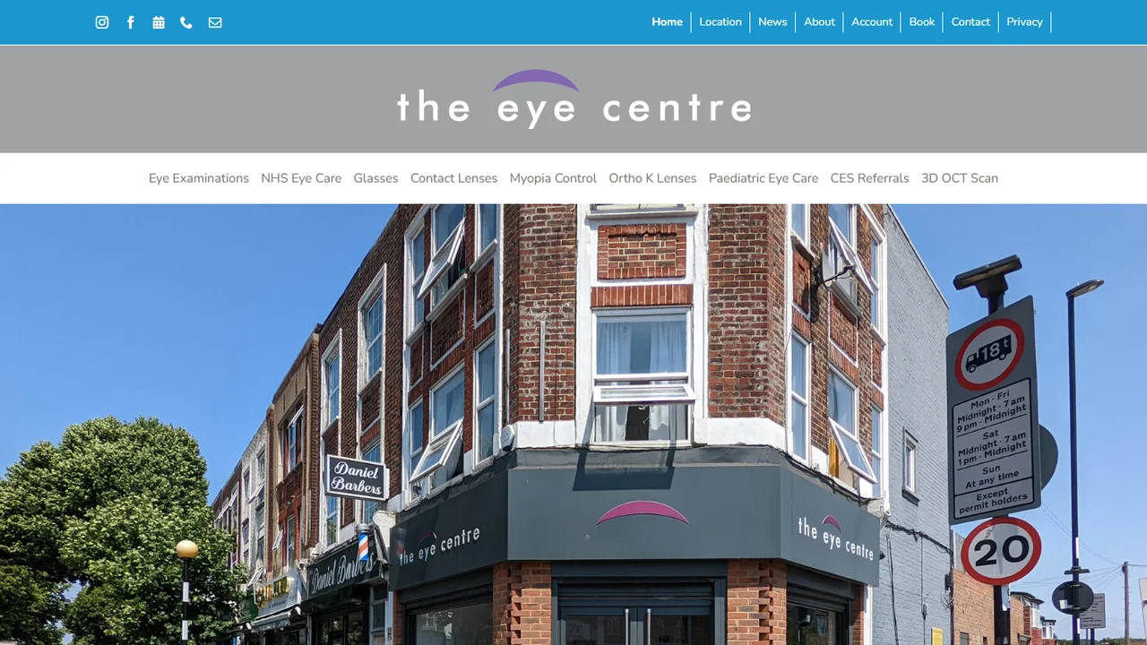 The Eye Centre homepage