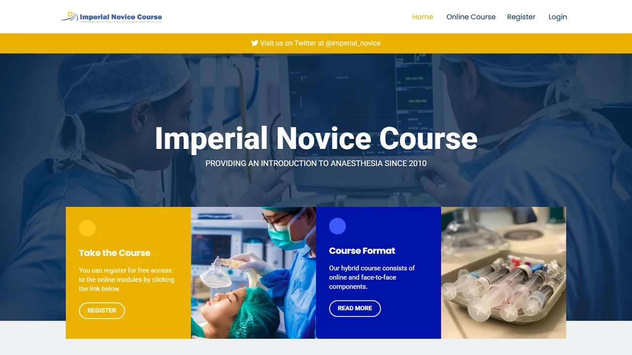 Imperial Novice Course homepage